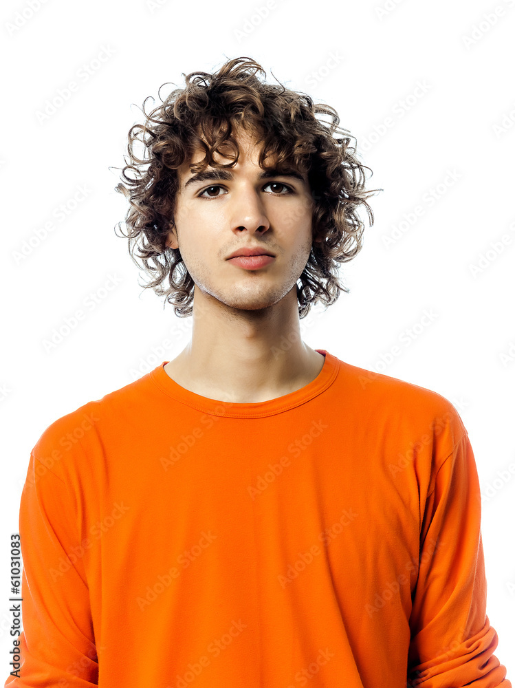 young man serious looking at camera portrait young man serious looking at camera portrait