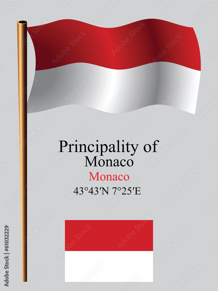 monaco wavy flag and coordinates monaco wavy flag and coordinates