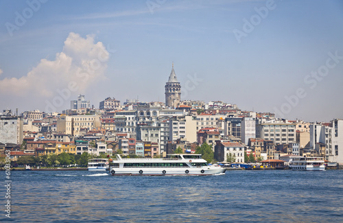 Beyoglu historic district and Galata tower in Istanbul