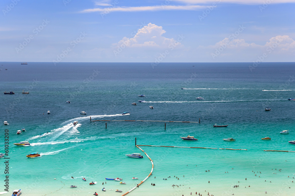 Ocean beach at Pattaya, Thailand