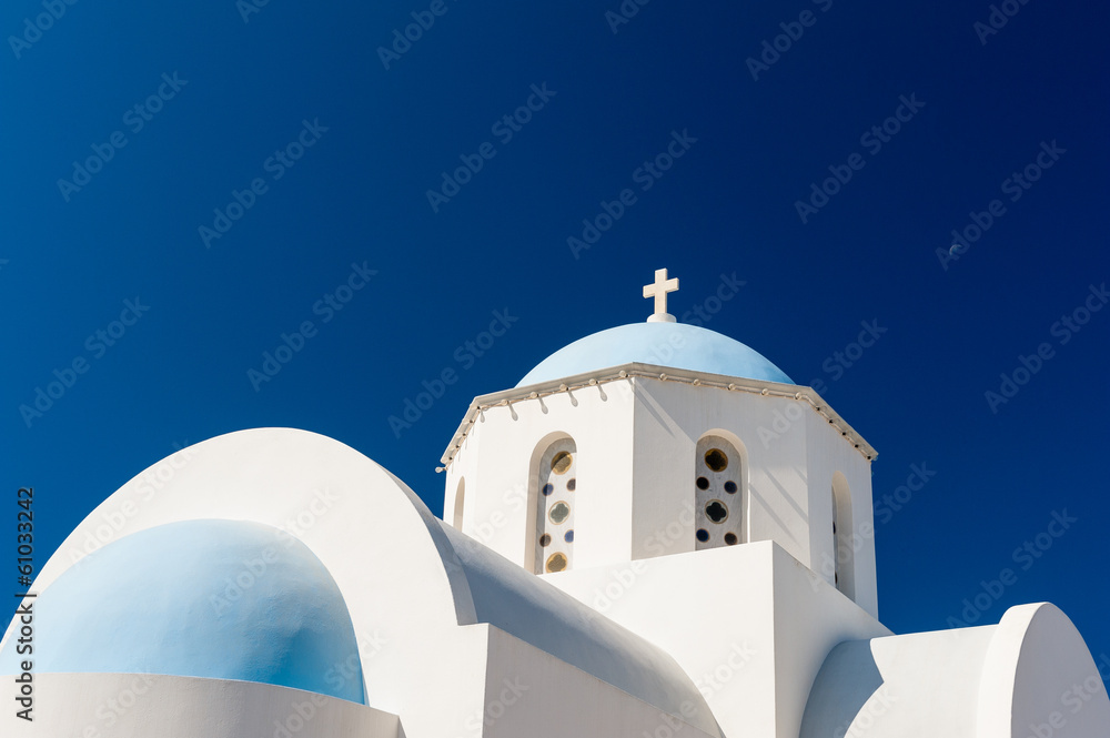 Church and Dome in Santorini Greece Church and Dome in Santorini Greece