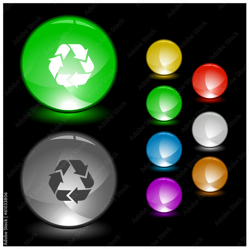 Recycle symbol. Vector interface element. Recycle symbol. Vector interface element.