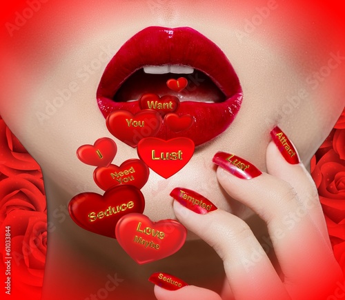 Love Speaks, Hearts with messages.