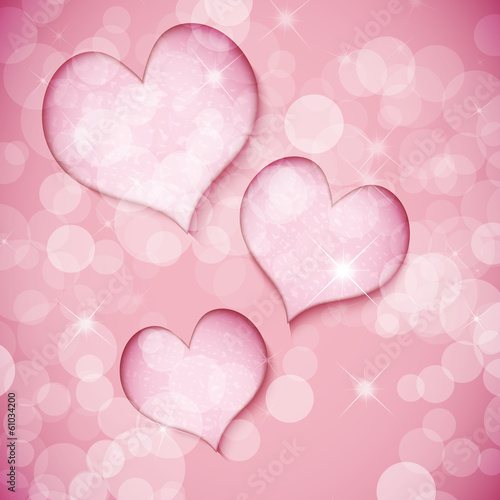 Valentine's day background with hearts