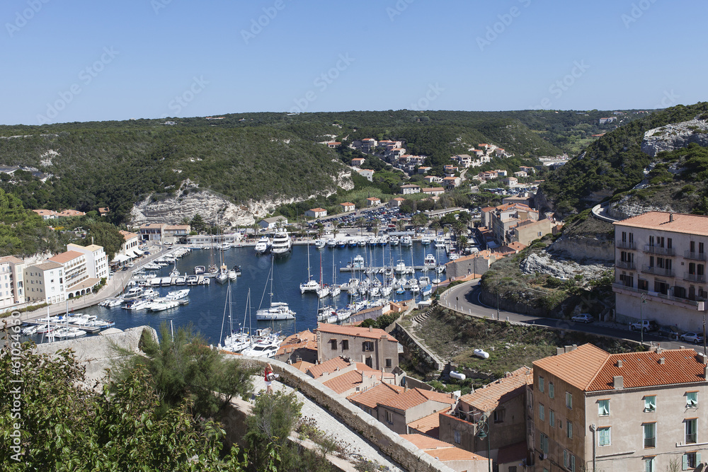 Bonifacio harbor, Corsica.