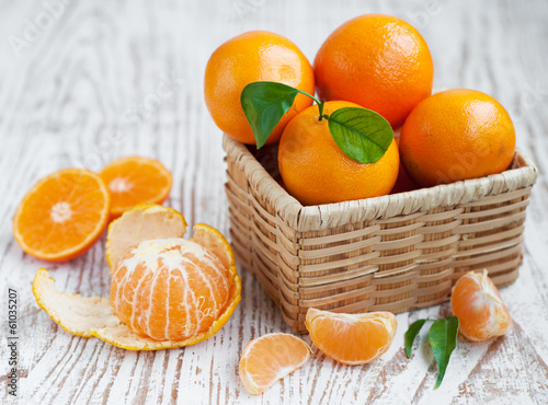 Tangerine with segments