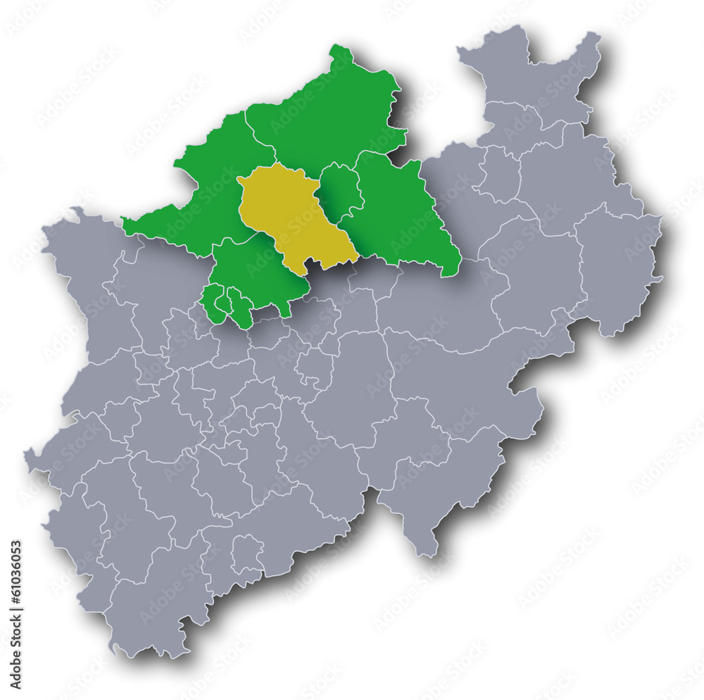 Regierungsbezirk Münster mit dem Kreis Coesfeld