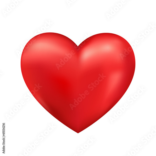 Shiny 3d vector heart