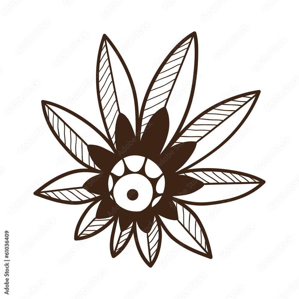 Abstract graphic flower isolated on white. Abstract graphic flower isolated on white.