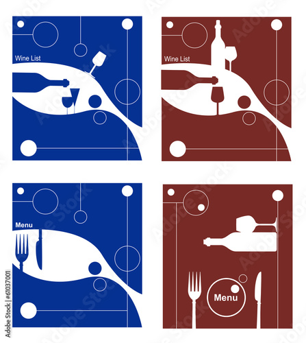 serie di menu per bar o ristorante