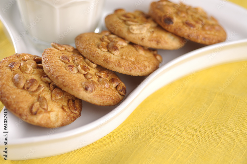 Homemade cookies with nuts