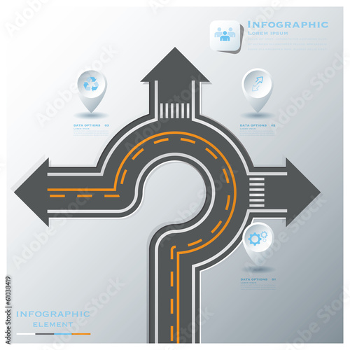 Road & Street Traffic Sign Business Infographic Design Template