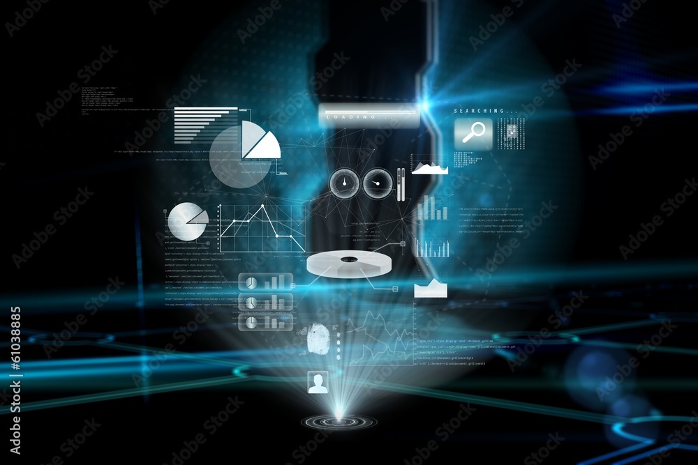 Composite image of technology interface