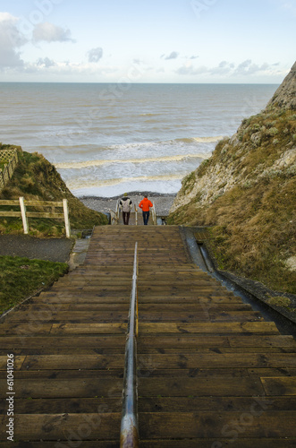 Access to the Bois de Cise beach, Picardy