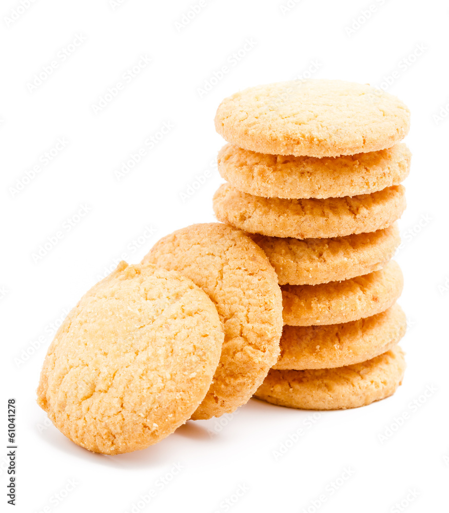 Milk cookies isolated on white background Milk cookies isolated on white background