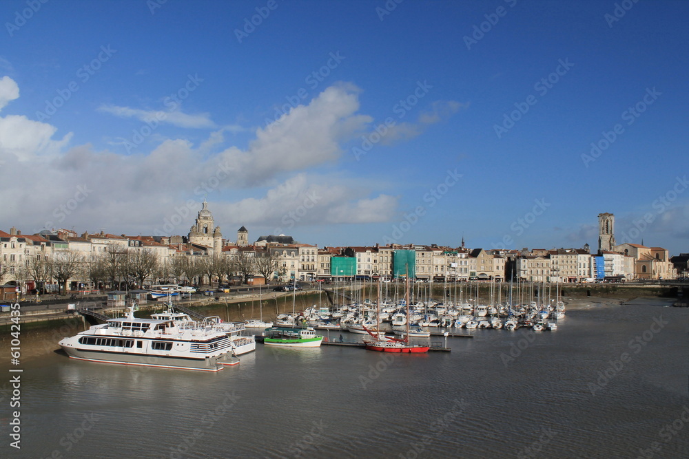 Vue aérienne du vieux port de la Rochelle