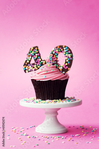 40th birthday cupcake photo