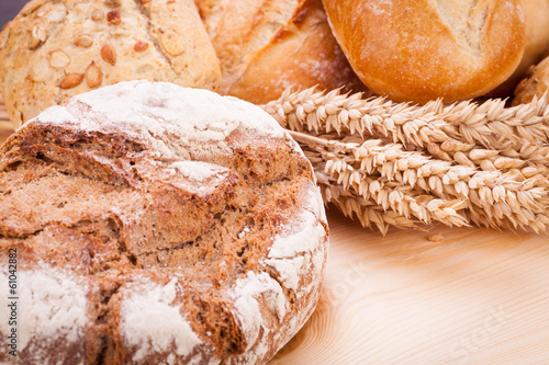 frisch gebackenes knuspriges brot detail