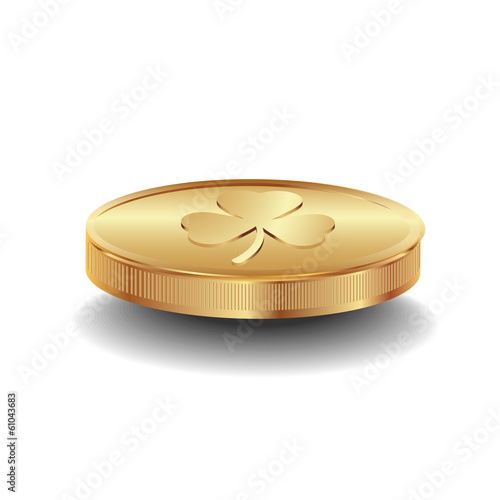 Coin wirh clover