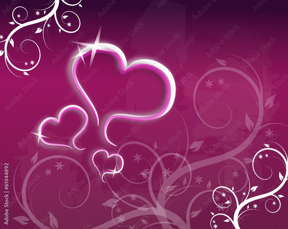 Hearts on background Hearts on background