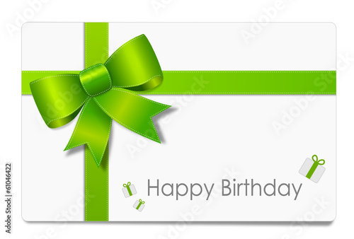 Karte Schleife - Geburtstag