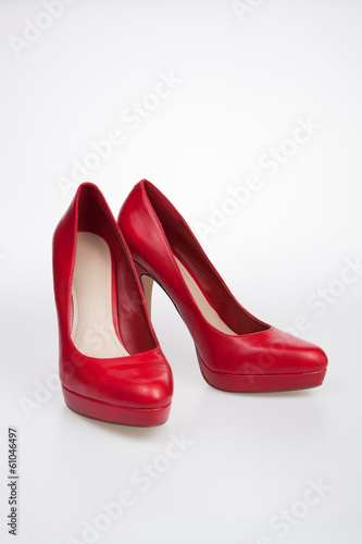 Red high heels shoes