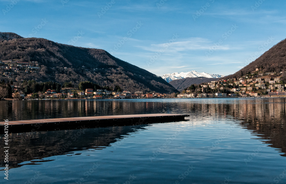 Fototapeta premium Lake Lugano, Ponte Tresa