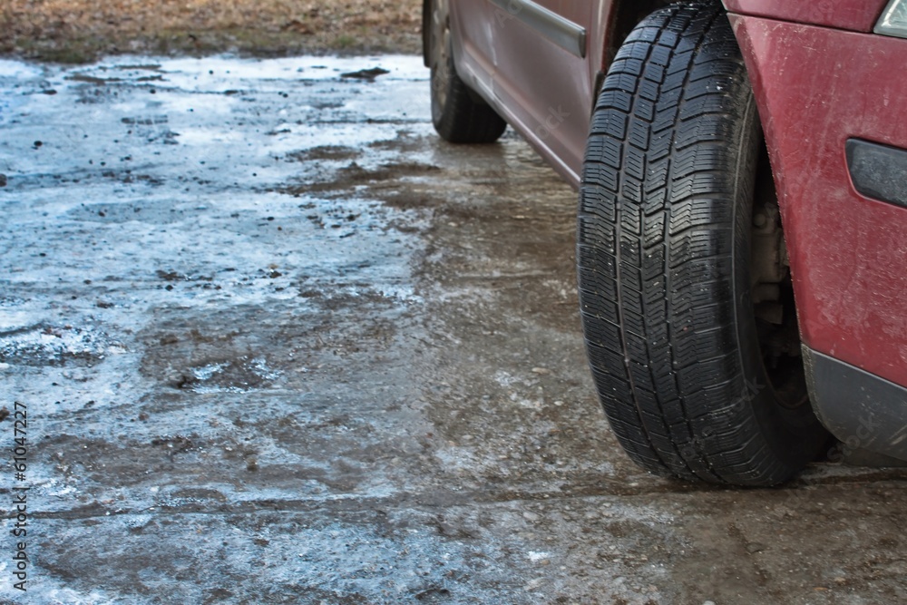 Naklejka premium winter tires for snow and ice