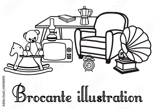 illustration brocante & vide grenier - 2