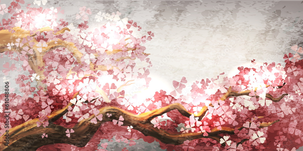 Obraz premium Sakura branch blooming