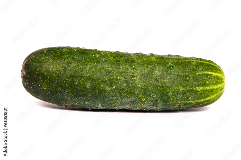 Fresh Cucumbers on white