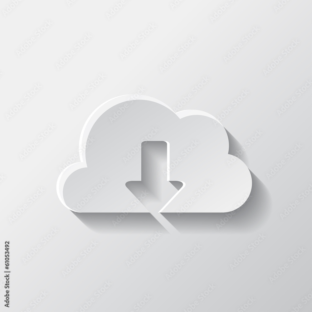 Application cloud download icon. Wooden background Application cloud download icon. Wooden background