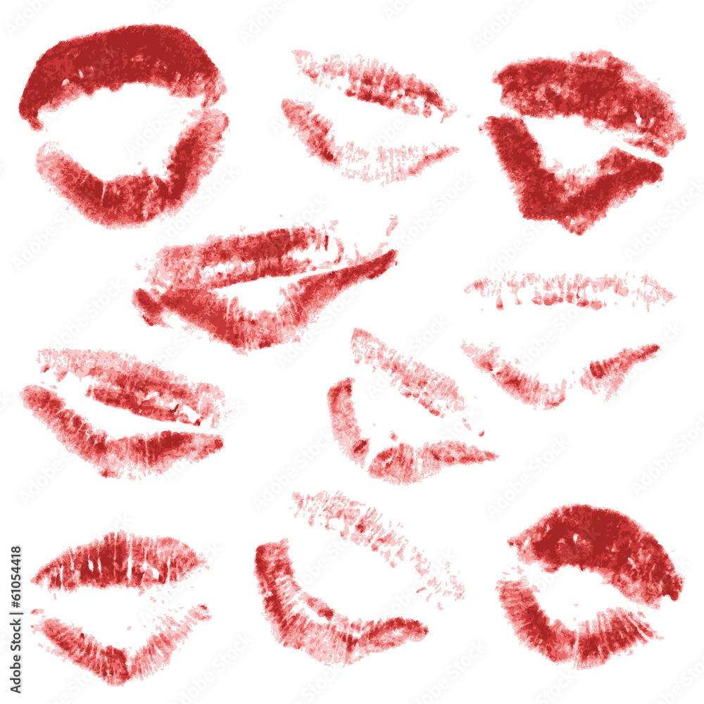 Fototapeta premium vector red lips