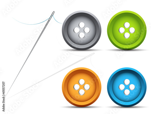 Needle and buttons.