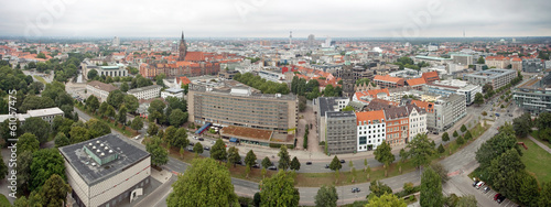 Tableau sur toile Panoramic view of Hannover, Germany