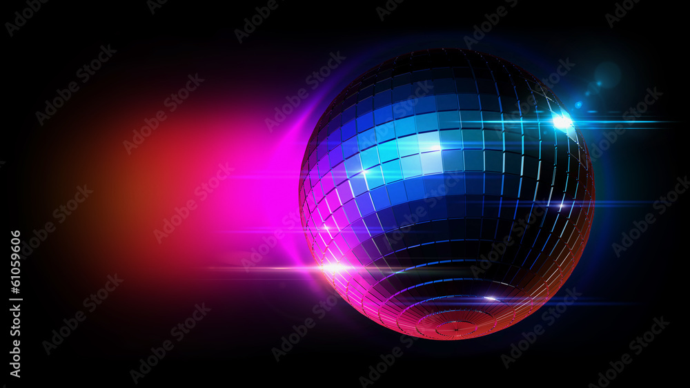 disco ball with lighting scene disco ball with lighting scene