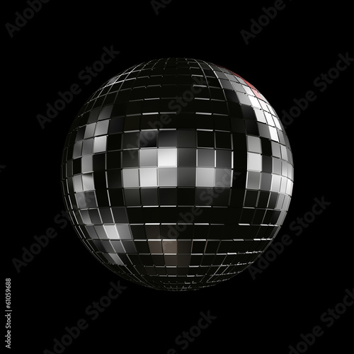 disco ball on black background