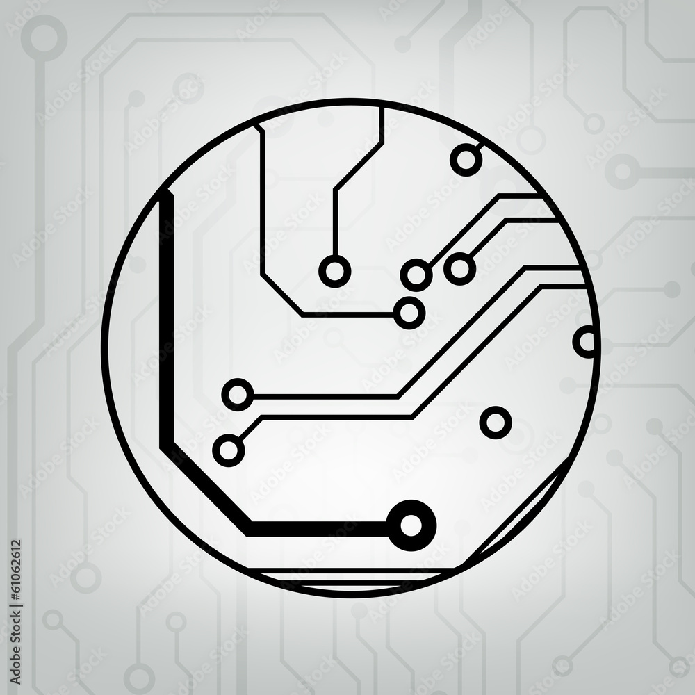 EPS10 vector black and gray circuit circle ball background EPS10 vector black and gray circuit circle ball background