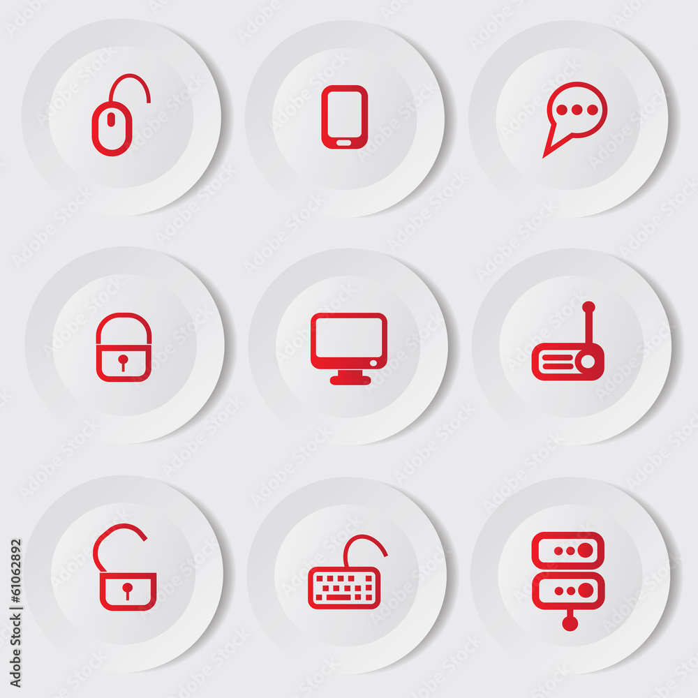 Computer set,vector Computer set,vector