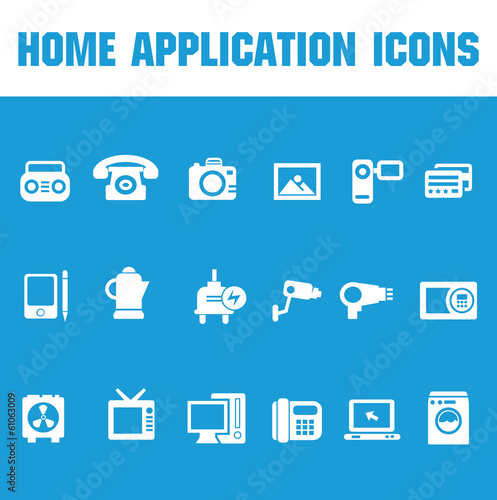 Home application icons,vector