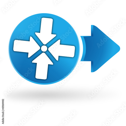 rassemblement sur symbole web bleu