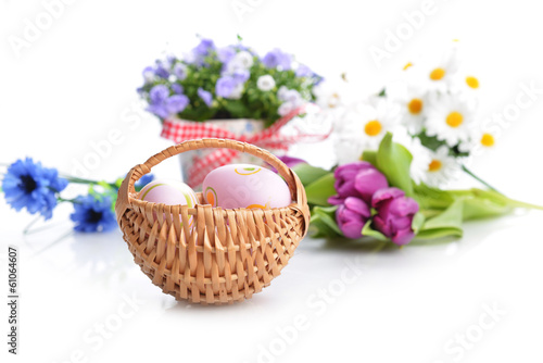 basket of easter eggs