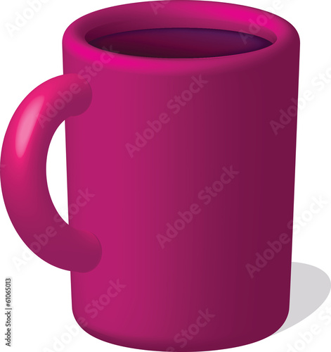 Raspberry mug with drink