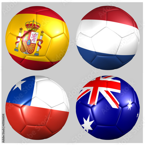 balones con banderas Grupo B Mundial 2014 f  tbol