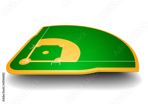 baseball field with perspective