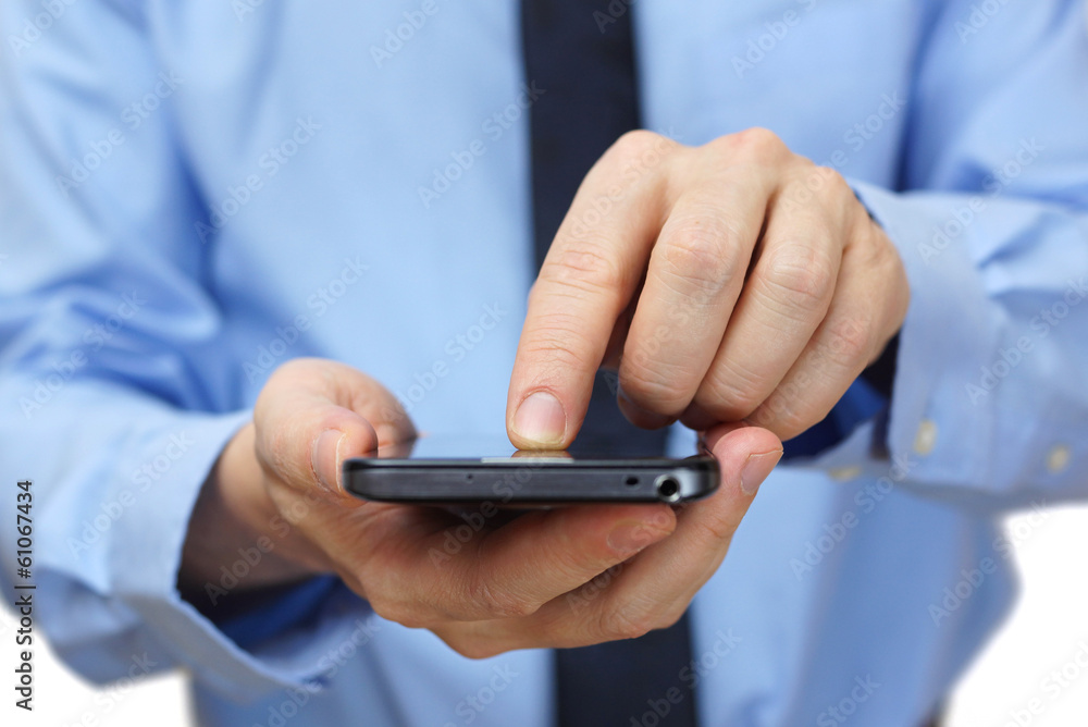businessman using mobile smart phone businessman using mobile smart phone