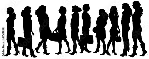 Vector silhouettes of people