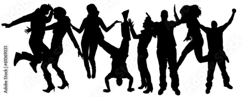 Vector silhouettes of people.