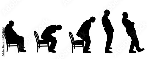 vector Silhouettes of businesspeople