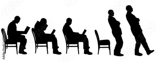 vector Silhouettes of businesspeople